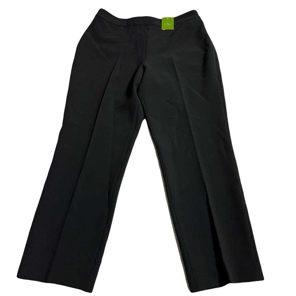 Kate Spade Polished Cigarette Pant Size 10 Business Slacks Trousers Black NWT